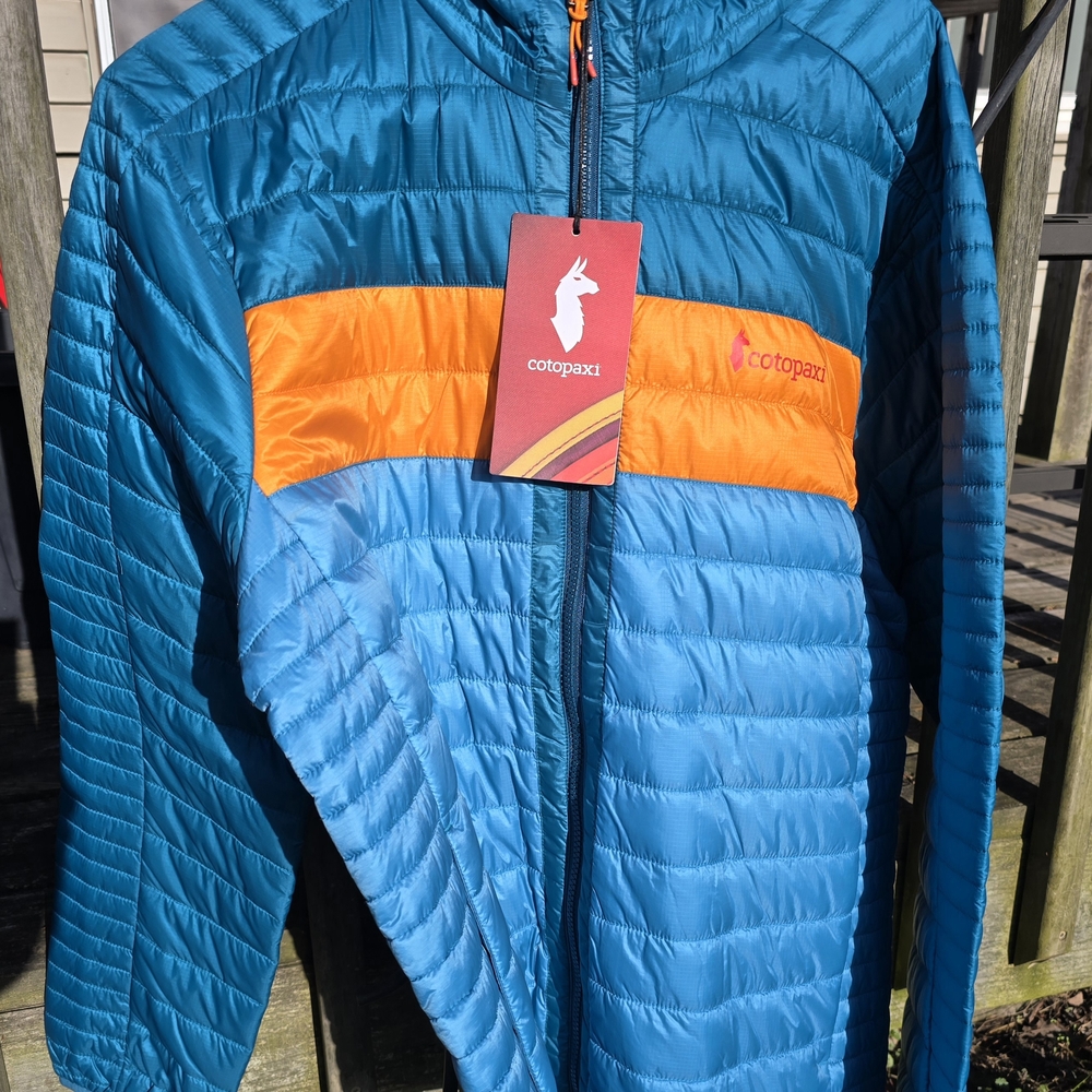Cotopaxi Mens Large Blue and Orange Jacket